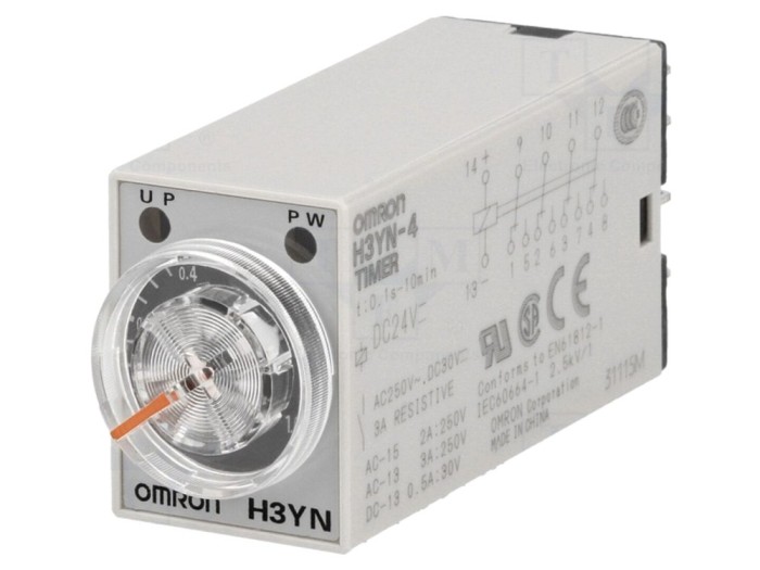 Timer 24VDC 4PDT 0,1s-10min