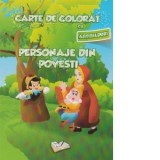 Carte de colorat cu abtibilduri. Personaje din povesti