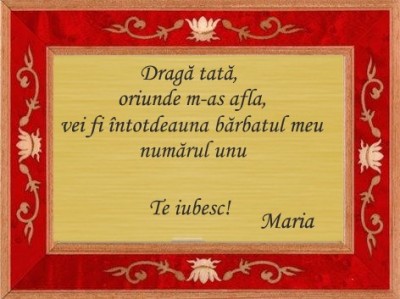 Placheta Tata nr.1R foto