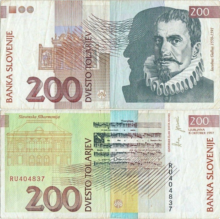 1997 (8 X), 200 tolarjev (P-15b) - Slovenia!