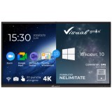 Display interactiv de 86&rdquo; 4K, VISUAL Genius, Android 13, 8GB DDR4, 128GB memorie, 20 puncte de atingere, soft limba romana, Ultra HD