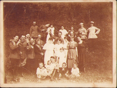 HST P1511 Poză ofițerii instructori de la Liceul Militar T&amp;acirc;rgu Mureș anii 1920 foto