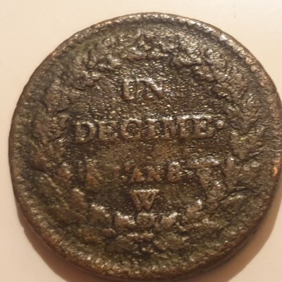 Franța 1 decime an 8 (1799) W /Lille foto