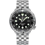 Ceas automatic de scufundari STEELDIVE SD1970, 44 mm, mecanism NH35, cristal safir, bezel ceramic verde, 20 ATM, sport diving