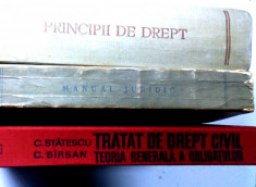 lot de 3 carti carte veche drept civil tratat manual juridic principii de drept foto