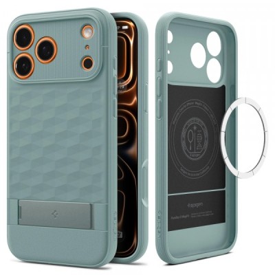 Husa MagSafe pentru Apple iPhone 17 Pro, Spigen, Caseology Parallax S, Verde foto