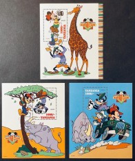 Tanzania MNH 1994 - Disney desene animate Safari - colite