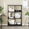 Gossi biblioteca, negru, 78,5x33x117,5 cm, lemn prelucrat