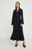 Answear Lab rochie din lana culoarea negru, maxi, drept