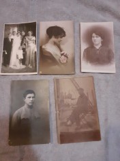 LOT CARTI POSTALE PERIOADA INTERBELICA, 4+1, 1 CIRCULATA SI 4 NECIRCULATE