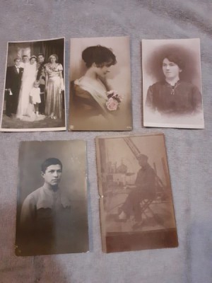 LOT CARTI POSTALE PERIOADA INTERBELICA, 4+1, 1 CIRCULATA SI 4 NECIRCULATE foto