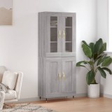 vidaXL Dulap &icirc;nalt, gri sonoma, 69,5x34x180 cm, lemn compozit