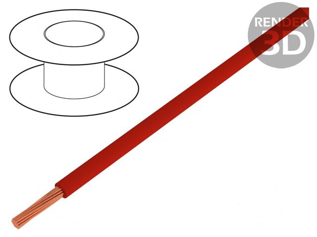 Cablu Electric Litat 4mm2 PVC Roșu 450/750V