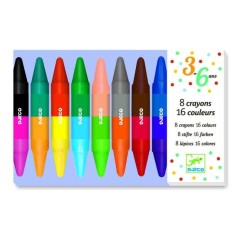 Creioane de colorat duble, Djeco