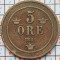 Suedia 5 ore 1884 - Oscar II (small letters) - km 736 - D001