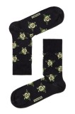 Șosete haioase cu model avocado, DiWaRi Happy 080, Negru, 27 (42-43)
