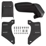 Cotiera Auto Universala vidaXL Neagra, Reglabila 13x33x(33-53)cm, ABS, Spatiu Depozitare, Confort Suplimentar