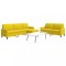 vidaXL Set de canapele cu perne, 3 piese, galben, catifea 3278487