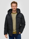 Cumpara ieftin Geaca matlasata barbati, cu gluga si croiala Regular fit, Negru (Marime: 3XL)