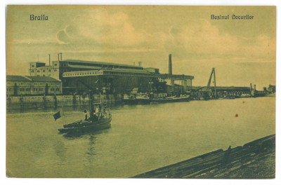 298 - BRAILA, Harbor, Ships, Romania - old postcard - used - 1923 foto