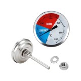 Cumpara ieftin Termometru metalic cuptor si gratar, 0-300 C, inox, cadran 52 mm, indicator temperatura precis, rezistent temperaturi ridicate