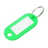 Breloc pentru chei verde cu eticheta pentru identificare rapida