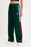 adidas pantaloni de trening Tiro culoarea verde, uni, JW6812