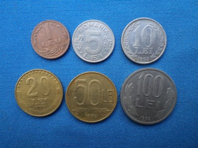LOT 1992 (1,5,10,20,50,100 LEI) foto
