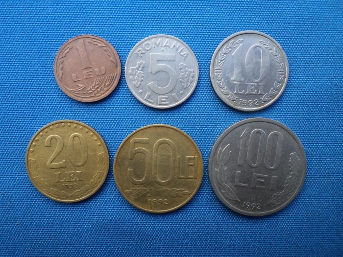 LOT 1992 (1,5,10,20,50,100 LEI)