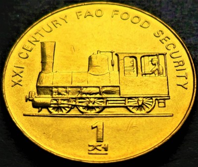 Moneda exotica FAO 1 CHON - Coreea de Nord, anul 2002 * cod 3056 - UNC DIN FASIC foto