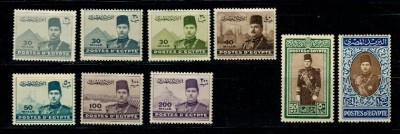 Egipt 1939 - King Farouk, serie neuzata foto