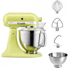 Mixer cu bol KitchenAid Artisan Kyoto Glow 5KSM185PSEKG, 300W, 4.8 l, Galben