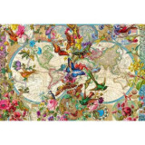 Puzzle Harta Lumii Cu Fauna Si Flora, 3000 Piese, Ravensburger