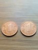 Lot 2 Monede Romania 1 leu 1993 aUnc -Luciu de batere