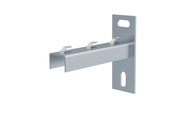 Consola 135x120mm NPZM100 electro-galvanizata suport pentru prindere canal cablu din sarma mesh 50mm 100mm, sustinere maxim 88 kg