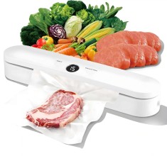 Aparat de Vidat alimente, sigilat pungi Koken, 28 cm bara de lipire, Alb + 20 Pungi Gofrate Cadou