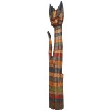 Decoratiune sculptata si pictata manual pisica &amp;#8211; Rainbow Cat, XXL