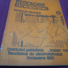 TEHNOLOGIE ELECTRONICA V.HAREA INSTITUTUL POLITEHNIC TRAIAN VUIA