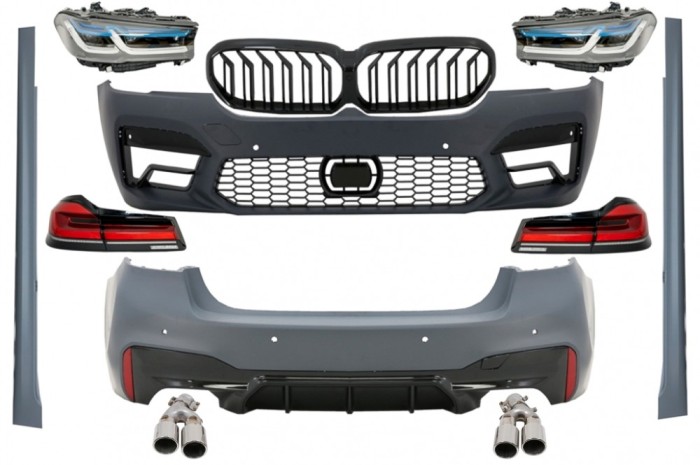 Pachet Exterior Complet BMW Seria 5 G30 (2017-2019) Conversie la G30 M5 LCI 2020 Design Performance AutoTuning
