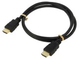 Cablu HDMI 1 m, HDMI 2.0, aurit, negru