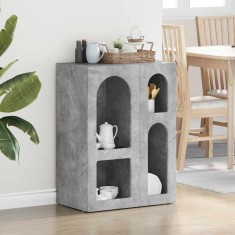 vidaXL Bufet Gri din beton 59 x 35 x 80.5 cm Lemn compozit 891317