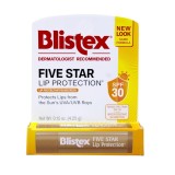 Balsam de buze transparent Blistex Five Star Lip Protection SPF 30, 4,25 g
