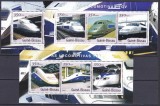 DB1 Transporturi Locomotive TGV Guineea Guinea 3 MS MNH