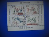 HOPCT TIMBRE SUEDIA MNH 978 ATLETI SUEDEZI BLOC -4 VALORI 1986-NESTAMPILAT