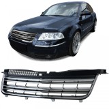 Grila radiator cu doua fante crom negru, potrivita pentru VW Passat 3BG Sedan Variant 00-05 Performance AutoTuning