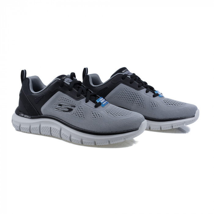 Pantofi Barbati, Skechers, Ske-232698, Sport, Poliuretan, Gri