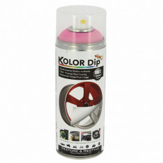 Spray vopsea cauciucata Kolor Dip Roz Fluorescent 400ml Kft Auto foto