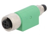 Adaptor PIN 3P M8-M12 60VAC 4A 60VDC