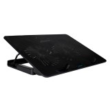 STAND SPACER notebook 17&quot; Gaming, sita metal, 2xfan 14cm, turatie reglabila 800-1200rpm, ajustabil pe inaltime 5 trepte, Airflow 63cfm, black, Nivel z