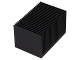 Radiator Extrudat cu Aripioare Negre 50x75x45mm